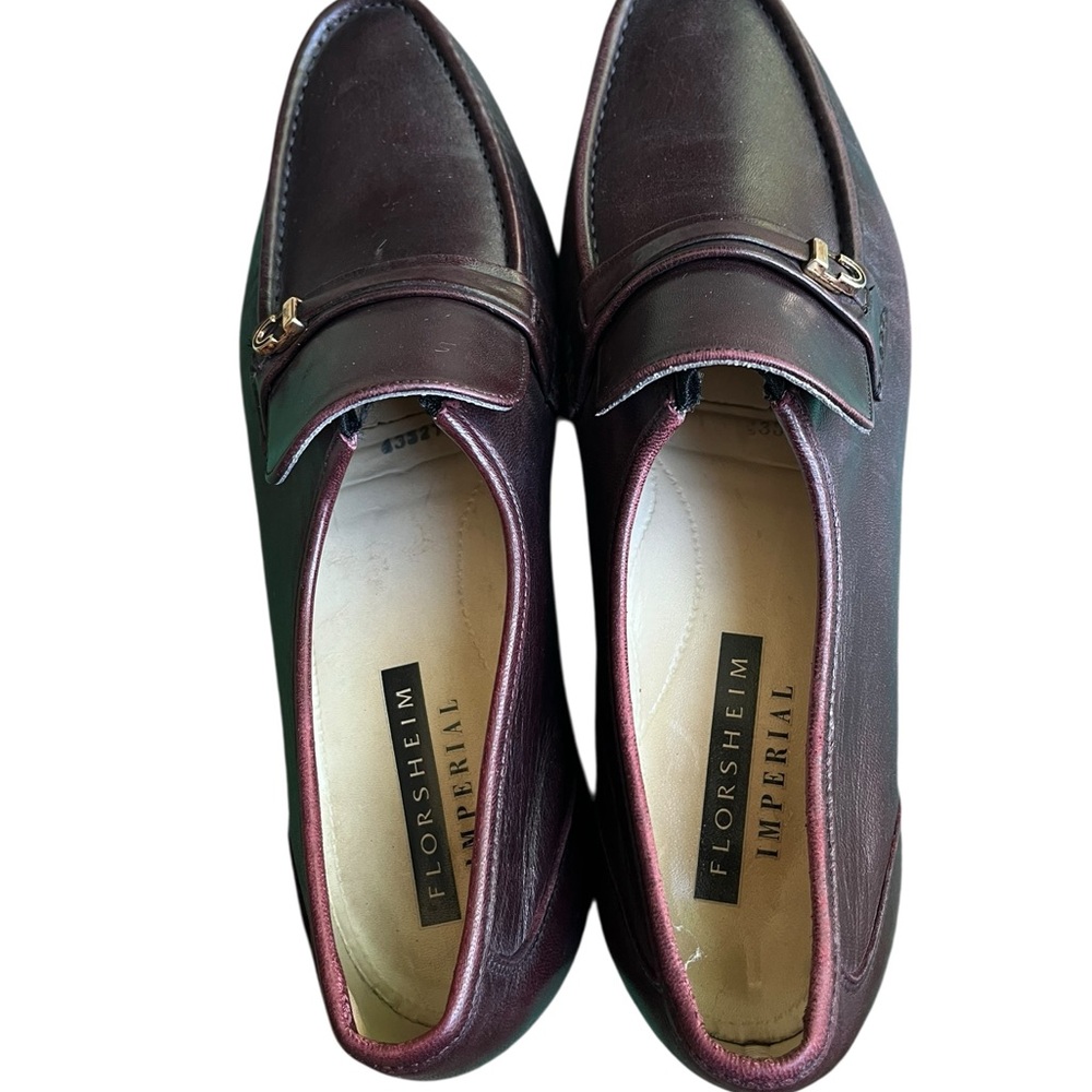 Florsheim men’s size 10 Dark Brown Leather Loafers - Picture 4 of 8